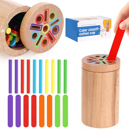 Lociban Sortierspiel Kinder, Farben Lernen Holzspielzeug mit Magnetischem Deckel, Motorikspielzeug mit Aufbewahrungstasche, Sensorik Spielzeug, Holz Spielzeug ab 3 Jahre, Geschenke für Kinder Lociban Sortierspiel Kinder, Farben Lernen Holzspielzeug mit Magnetischem Deckel, Motorikspielzeug mit Aufbewahrungstasche, Sensorik Spielzeug, Holz Spielzeug ab 3 Jahre, Geschenke für Kinder von Lociban