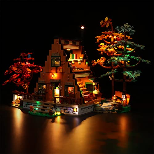 LocoLee Led Licht Set Kompatibel mit Lego A-Frame Cabin, Led Beleuchtungs Set Compatible with Lego 21338 A-Frame Cabin - Nur Lichter Set, Kein Modell (Standard Version) von LocoLee