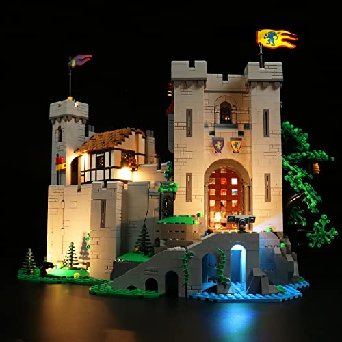 LocoLee Led Licht Set Kompatibel mit Lego Burg der Löwenritter, Led Beleuchtungs Set Compatible with Lego 10305 Lion Knights’ Castle - Nur Lichter Set, Kein Modell (Standard Version) von LocoLee