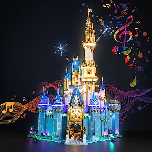 LocoLee Led Licht Set Kompatibel mit Lego Disney Castle, Led Beleuchtungs Set Compatible with Lego 43222 Disney Castle 2023 Lichter Set, Kein Modell (Musik Version) von LocoLee