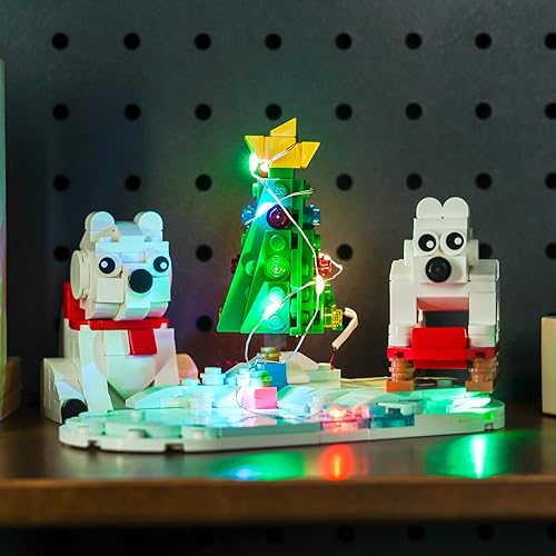 LocoLee Led Licht Set Kompatibel mit Lego Eisbären im Winter, Led Beleuchtungs Set Compatible with Lego 40571 Weihnachten Eisbären im Winter, Christmas Polar Bears - Nur Lichter Set, Kein Modell von LocoLee