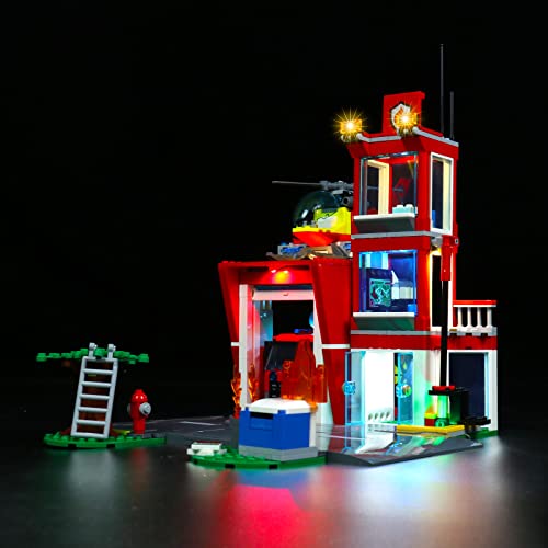 LocoLee Led Licht Set Kompatibel mit Lego Feuerwache, Led Beleuchtungs Set Compatible with Lego 60320 City Feuerwache Fire Station - Nur Lichter-Set, Kein Modell-Modell von LocoLee