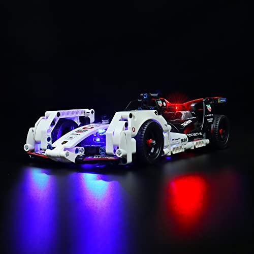 LocoLee Led Licht Set Kompatibel mit Lego Formula E Porsche 99X, Led Beleuchtungs Set Compatible with Lego 42137 Technic Formula E Porsche 99X Electric - Nur Lichter Set, Kein Modell von LocoLee