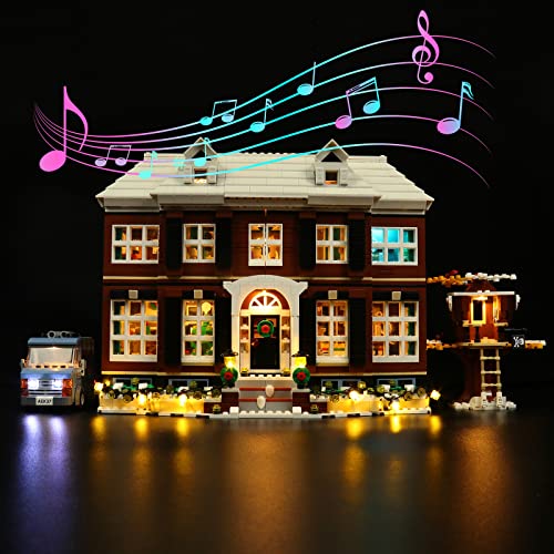 LocoLee Led Licht Set Kompatibel mit Lego Home Alone, Dekorations Led Beleuchtungs Set Compatible with Lego 21330 Home Alone Exklusives Collectible Light Kit, Kein Modell (Musikversion) von LocoLee