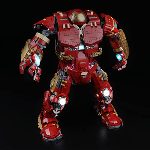 LocoLee Led Licht Set Kompatibel mit Lego Hulkbuster, Led Beleuchtungs Set Compatible with Lego 76210 Hulkbuster - Nur Lichter Set, Kein Modell (Standard Version) von LocoLee