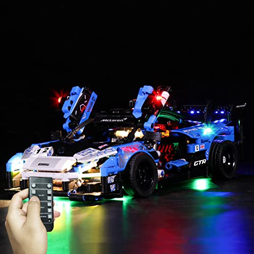 LocoLee Led Licht Set Kompatibel mit Lego McLaren Senna GTR,Dekorations Led Beleuchtungs Set Compatible with Lego 42123 Technic Light Kit,Nur Lichter Set,Kein Modell (Fernbedienung) von LocoLee