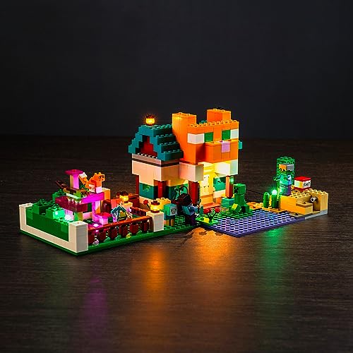 LocoLee Led Licht Set Kompatibel mit Lego Minecraft Crafting Box 4.0, Led Beleuchtungs Set Compatible with Lego 21249 Minecraft The Crafting Box 4.0 - Nur Lichter Set, Kein Modell von LocoLee