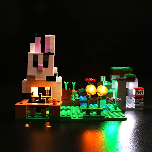 LocoLee Led Licht Set Kompatibel mit Lego Minecraft Die Kaninchenranch, Led Beleuchtungs Set Compatible with Lego 21181 The Rabbit Ranch - Nur Lichter-Set, Kein Modell-Modell von LocoLee