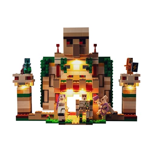 LocoLee Led Licht Set Kompatibel mit Lego Minecraft Eisengolem-Festung, Led Beleuchtungs Set Compatible with Lego 21250 Minecraft The Iron Golem Fortress - Nur Lichter Set, Kein Modell von LocoLee