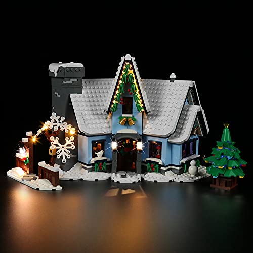 LocoLee Led Licht Set Kompatibel mit Lego Weihnachtsmanns La Vesita, Led Beleuchtungs Set Compatible with Lego 10293 La Vesita des Weihnachtsmanns - Nur Lichter Set, Kein Modell (Standard Version) von LocoLee