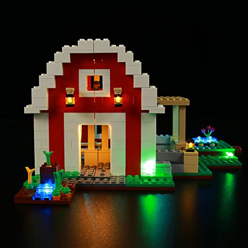 Licht Set Kompatibel Mit Lego Minecraft The Red Barn,Led Beleuchtungs Set Compatible with Lego 21187 - Nur Lichter Set, Kein Modell(Standard Version) von LocoLee