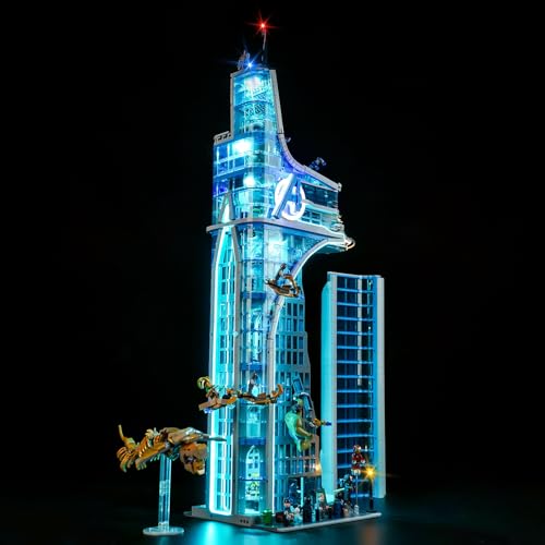 LocoLee Licht Kompatibel mit Lego Avengers Tower, Led Beleuchtungs Compatible with Lego 76269 Marvel Avengers Tower - Nur Lichter Set, Kein Modell (Standard Version) von LocoLee