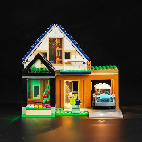 LocoLee Licht Kompatibel mit Lego City Familienhaus mit Elektroauto, Led Beleuchtungs Compatible with Lego 60398 City Family House and Electric Car - Nur Lichter Set, Kein Modell von LocoLee