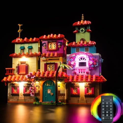 LocoLee Licht Kompatibel mit Lego Das magische Haus der Madrigals Fernbedienung Version, Nur Lichter Set - Kein Modell, Licht BeleuchtungSet Compatible with Lego Disney 43245 von LocoLee