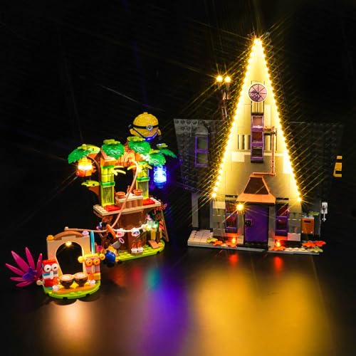 LocoLee Licht Kompatibel mit Lego Familienvilla von Gru und den Minions 75583, Nur Lichter Set - Kein Modell, Licht BeleuchtungSet Compatible with Lego 75583 Familienvilla von Gru und den Minions von LocoLee