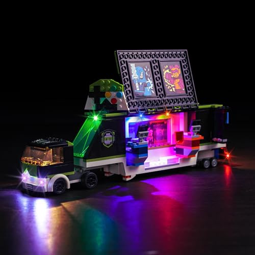 LocoLee Licht Kompatibel mit Lego Gaming Turnier Truck, Led Beleuchtungs Compatible with Lego 60388 City Gaming Tournament Truck - Nur Lichter Set, Kein Modell von LocoLee