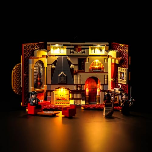 LocoLee Licht Kompatibel mit Lego Gryffindor Haus Banner, Led Beleuchtungs Compatible with Lego 76409 Harry Potter Gryffindor House Banner - Nur Lichter Set, Kein Modell von LocoLee