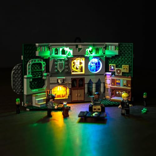 LocoLee Licht Kompatibel mit Lego Hausbanner Slytherin, Led Beleuchtungs Compatible with Lego 76410 Harry Potter Slytherin House Banner - Nur Lichter Set, Kein Modell von LocoLee