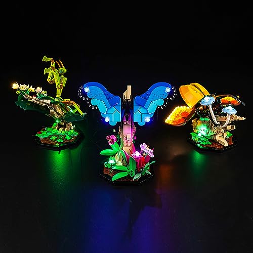 LocoLee Licht Kompatibel mit Lego Ideas The Insect Collection 21342, Led Beleuchtungs Compatible with Lego 21342 Ideas The Insect Collection - Nur Lichter Set, Kein Modell von LocoLee