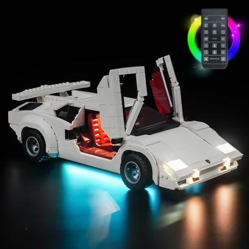 LocoLee Licht Kompatibel mit Lego Lamborghini Countach 5000 Quattrovalvole, Nur Lichter Set - Kein Modell, Licht BeleuchtungSet Compatible with Lego 10337 Countach 5000 Quattrovalvole von LocoLee