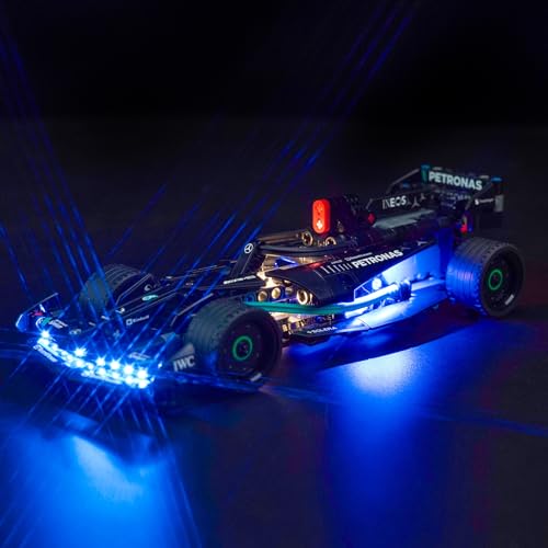 LocoLee Licht Kompatibel mit Lego Mercedes-AMG F1 W14 E Performance, Nur Lichter Set - Kein Modell, Licht BeleuchtungSet Compatible with Lego 42165 Technic Mercedes-AMG F1 W14 E Performance Race Car von LocoLee