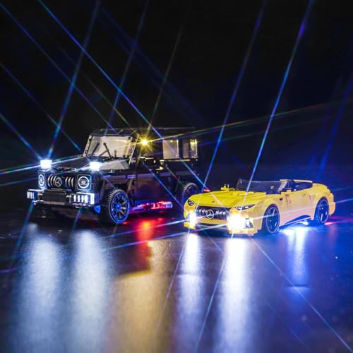 LocoLee Licht Kompatibel mit Lego Mercedes-AMG G 63 & Mercedes-AMG SL 63, Nur Lichter Set - Kein Modell, Licht Beleuchtung Set Compatible with Lego 76924 Set von LocoLee