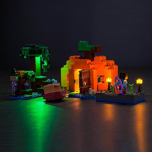 LocoLee Licht Kompatibel mit Lego Minecraft Kürbisfarm, Licht Beleuchtungs Compatible with Lego 21248 Minecraft Pumpkin Farm - Nur Lichter Set, Kein Modell von LocoLee