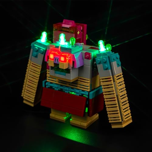 LocoLee Licht Kompatibel mit Lego Minecraft Legends Showdown mit dem Verschlinger, Nur Lichter Set - Kein Modell, Licht BeleuchtungSet Compatible with Lego 21257 Showdown mit dem Verschlinger von LocoLee