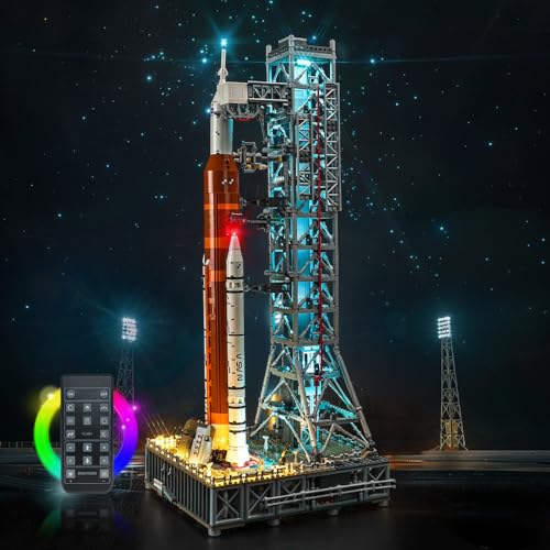 LocoLee Licht Kompatibel mit Lego NASA Artemis Startrampe 10341, Nur Lichter Set - Kein Modell, Licht Beleuchtung Set Fernbedienung Version für Lego 10341 NASA Artemis Startrampe von LocoLee