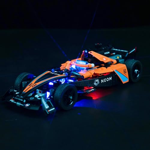 LocoLee Licht Kompatibel mit Lego NEOM McLaren Formula E, Nur Lichter Set - Kein Modell, Licht BeleuchtungSet Compatible with LEGO 42169 Technic NEOM McLaren Formula E Race Car von LocoLee