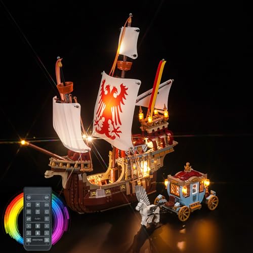 LocoLee Licht Kompatibel mit Lego Trimagisches Turnier: Die Ankunft, Nur Lichter Fernbedienung Set - Kein Modell, Licht BeleuchtungSet Compatible with Lego 76440 Die Ankunft von LocoLee