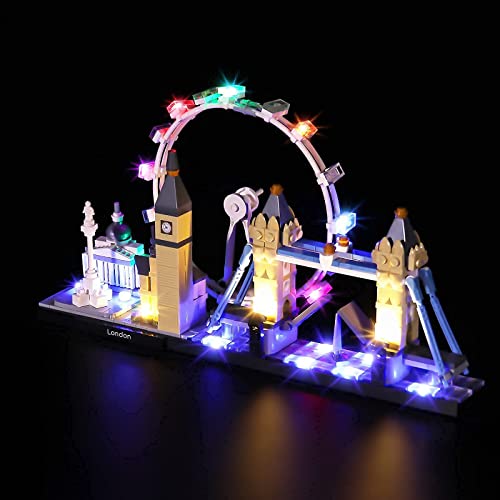 LocoLee Led Licht Set Kompatibel mit LEGO Architecture London Skyline,Dekorations Led Beleuchtungs Set Compatible with LEGO 21034 London Collectible Light Kit, Nur Lichter-Set,Kein Modell (London) von LocoLee