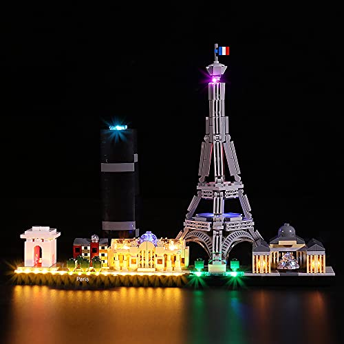 LocoLee Led Licht Set Kompatibel mit LEGO Architecture Paris,Dekorations Led Beleuchtungs Set Compatible with LEGO 21044 Exklusives Collectible Light Kit,Nur Lichter-Set,Kein Modell (Paris) von LocoLee