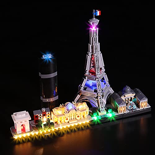 LocoLee Led Licht Set Kompatibel mit LEGO Architecture Paris,Dekorations Led Beleuchtungs Set Compatible with LEGO 21044 Exklusives Collectible Light Kit,Nur Lichter-Set,Kein Modell (Paris) von LocoLee