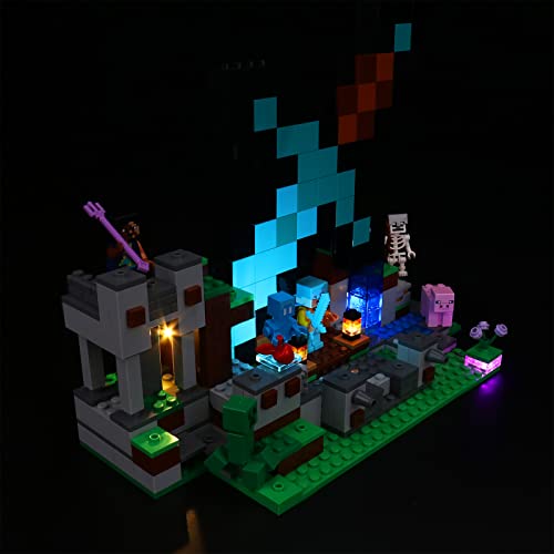 LocoLee Led Licht Set Kompatibel mit Lego Minecraft Schwert-Außenposten, Led Beleuchtungs Set für Minecraft 21244 The Sword Outpost - Nur Lichter Set, Kein Modell von LocoLee