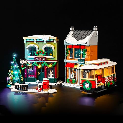 LocoLee Led Licht Set Kompatibel mit Lego Weihnachtlich geschmückte Hauptstraße, Led Beleuchtungs Set Compatible with Lego 10308 Holiday Main Street - Nur Lichter Set, Kein Modell (Standard Version) von LocoLee