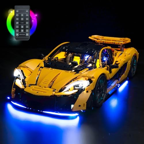 LocoLee Licht Kompatibel mit Lego 42172 McLaren P1 Fernbedienung Version, Nur Lichter Set - Kein Modell, Licht BeleuchtungSet Compatible with Lego 42172 Technic McLaren P1 von LocoLee