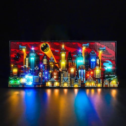 LocoLee Licht Kompatibel mit Lego Batman: Die Zeichentrickserie Gotham City 76271, Nur Lichter Set - Kein Modell, Aktualisierte Version Licht Beleuchtungs Compatible with LEGO 76271 von LocoLee