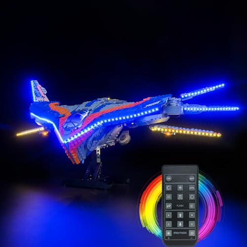 LocoLee Licht Kompatibel mit Lego Guardians of The Galaxy: Die Milano Fernbedienung, Nur Lichter Set - Kein Modell, Licht BeleuchtungSet Compatible with Lego 76286 von LocoLee