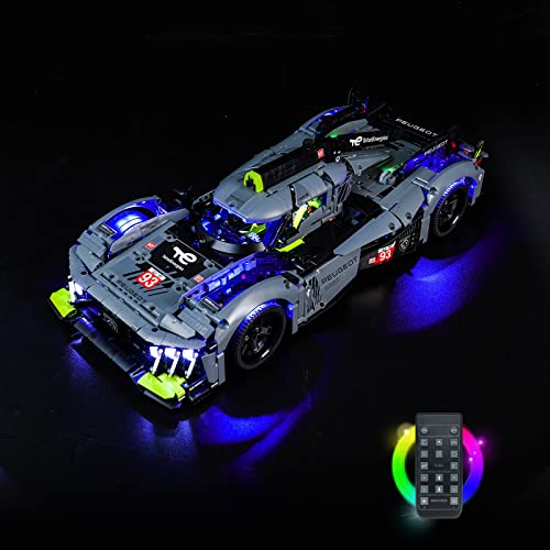 LocoLee Licht Kompatibel mit Lego Peugeot 9X8 24H Le Mans Hybrid Hypercar, Led Beleuchtungs Compatible with Lego 42156 Technic - Nur Lichter Set, Kein Modell von LocoLee