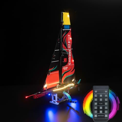 LocoLee Licht Kompatibel mit Lego Technic Emirates Team New Zealand AC75 Rennjacht Fernbedienung Version, Nur Lichter Set - Kein Modell, Licht BeleuchtungSet Compatible with Lego 42174 von LocoLee