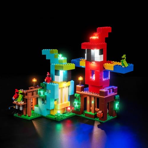 LocoLee Licht Set Kompatibel mit Lego 21282 Die Papageienhäuser, Nur Lichter Set, Licht Beleuchtung Set Compatible with Lego The Parrot Houses 21282 (Nicht enthalten Modellset) von LocoLee