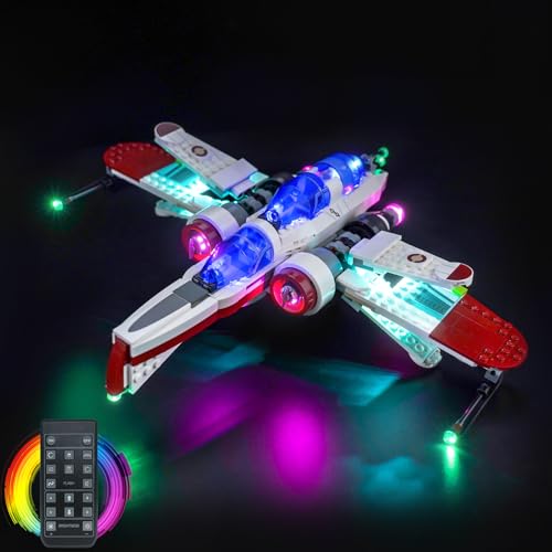 LocoLee Licht Set Kompatibel mit Lego ARC-170 Starfighter Fernbedienung Version, Nur Lichter Set, Licht Beleuchtung Set Compatible with Lego 75402 (Nicht enthalten Modellset) von LocoLee