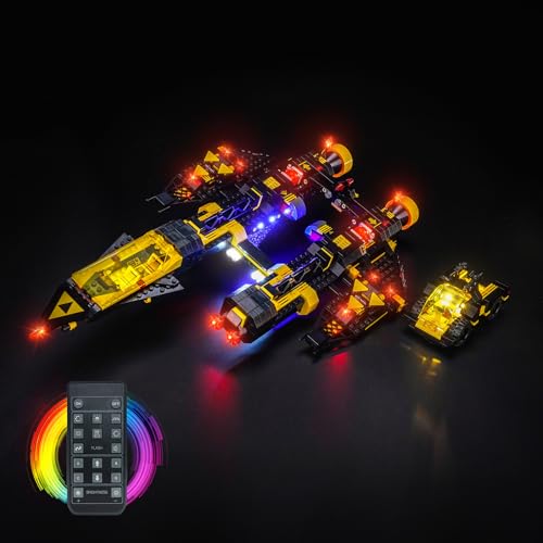 LocoLee Licht Set Kompatibel mit Lego Blacktron Renegade Fernbedienung Version, Nur Lichter Set, Licht Beleuchtung Set Compatible with Lego 10355 (Nicht enthalten Modellset) von LocoLee