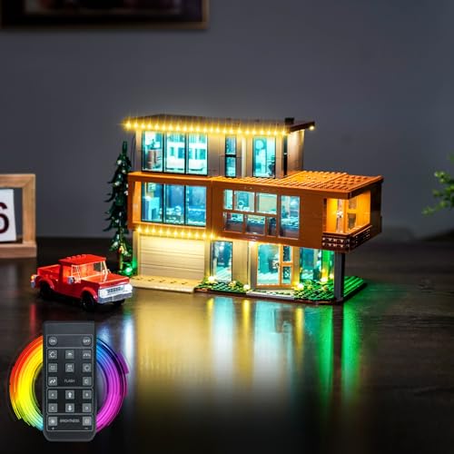 LocoLee Licht Set Kompatibel mit Lego Das Haus der Cullens aus Twilight Fernbedienung, Nur Lichter Set, Licht Beleuchtung Set Compatible with Lego 21354 (Nicht enthalten Modellset) von LocoLee