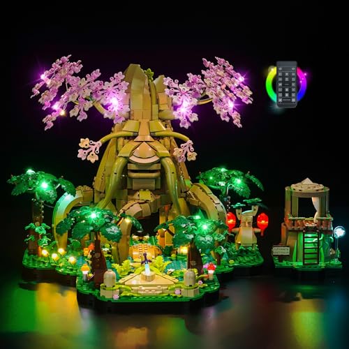 LocoLee Licht Set Kompatibel mit Lego Deku-Baum 2-in-1 (Gepudert) Fernbedienung Version, Nur Lichter Set - Kein Modell, Licht Beleuchtung Set Compatible with Lego 77092 von LocoLee