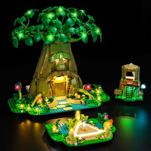 LocoLee Licht Set Kompatibel mit Lego Deku-Baum 2-in-1 (Grün), Nur Lichter Set - Kein Modell, Licht Beleuchtung Set Compatible with Lego Great Deku Tree 77092 von LocoLee