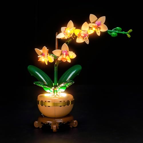 LocoLee Licht Set Kompatibel mit Lego Glücks-BambusMini-Orchidee, Nur Lichter Set - Kein Modell, Licht Beleuchtung Set Compatible with Lego Mini Orchid 10343 von LocoLee