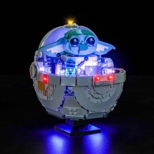 LocoLee Licht Set Kompatibel mit Lego 75403 Grogu in Seiner Repulsorwiege, Nur Lichter Set - Kein Modell, Licht Beleuchtung Set Compatible with Lego Grogu with Hover Pram 75403 von LocoLee