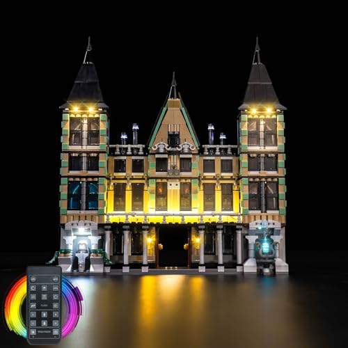 LocoLee Licht Set Kompatibel mit Lego Landsitz der Familie Malfoy Fernbedienung, Nur Lichter Set - Kein Modell, Licht Beleuchtung Set Compatible with Lego Malfoy Manor 76453 von LocoLee